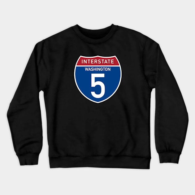 Interstate 5 - Washington Crewneck Sweatshirt by Explore The Adventure